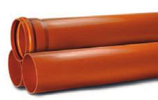 Tubo rigido PVC SN 8 SDR 34 UD Stiff PVC pipe SN 8 SDR 34 UD mt. 6,00 mt.