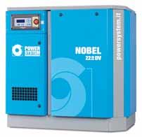 Technical data NOBEL 18.5-22 kw NOBEL 18.5 Code Power Air outflow rate (DV = max. / min.) Max. pressure Sound level Connection Net Net dimensions Gross Gross dimensions kw HP m 3 /min. c.f.m. bar p.s.i. db(a) Ø kg Lbs L x W x H (cm) kg Lbs L x W x H (cm) NOBEL 18.