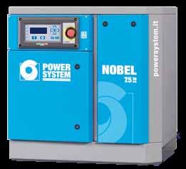 NOBEL - NOBEL DV Rotary screw compressors featuring direct drive. High efficiency with maximum energy savings Power System engineered Direct drive transmission.
