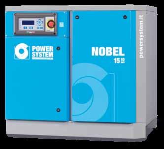 Silent The very low operating speed along with the use of radial cooling fans allows NOBEL series compressors to achieve the lowest noise levels in the sector, between 60 and 70 db(a).