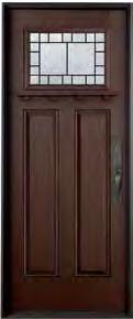 Single Door with Transom AS P Example shown right: Pella 1/2 light Smooth fiberglass door prefinished in Real Red paint with adeira decorative glass