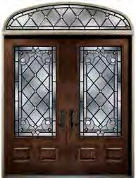 Double Door with Transom AS P Example shown right: Architect Series 3/4 light premium ahoganygrain fiberglass double door prefinished in Dark ahogany