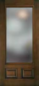 Call this the best of both worlds the privacy of a solid door panel with a touch of glass to