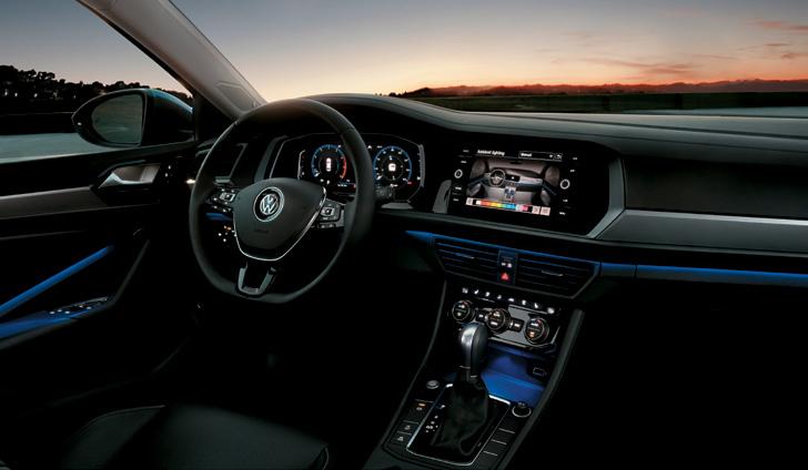 10-color customizable interior ambient lighting Having 10 colors of ambient light is a first for Volkswagen, and this available feature can change the mood inside instantly.