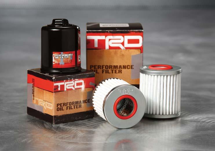 TRD PERFORMANCE AIR FILTER For optimal engine protection and performance, the TRD air filter offers superb filtration and enhanced