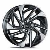 D7400ADE02 Alloy wheel 17 17 ten-spoke alloy wheel, silver, 7.0Jx17, suitable for 225/60 R17 tyres.  52910D7210PAC Alloy wheel 17 Halla 17 ten-spoke silver alloy wheel, 7.