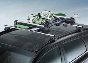 Cross bars, aluminium Designed to fit the roof rails of the Tucson, the cross bars can be installed or removed easily. Made from lightweight and robust aluminium.