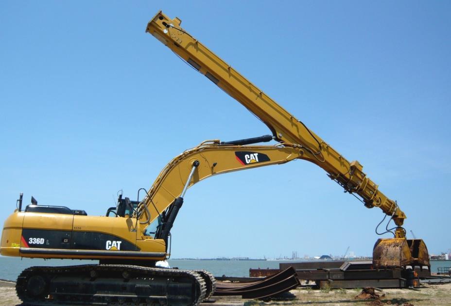 attachment still deems to be too cumbersome. Most commonly seen solutions in overcoming such challenging situations is to employ a crane fitted with a cable operated clamshell bucket.