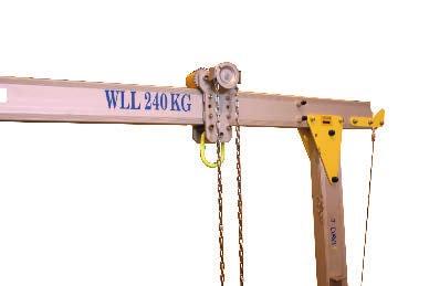 with dual Winched Sliding Beam T-DAVIT & -