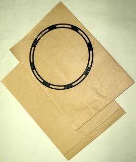 the secondary filter under the bag, 3. the exhaust filter and 4. a re-usable paper bag.