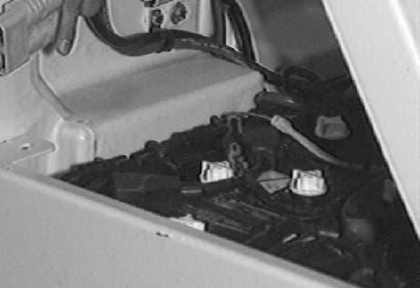 See TO REOVE SEAT ASSEBLY instructions in CHASSIS section. 3. Disconnect the battery plug from the batteries.