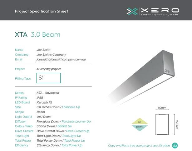 XTA 1.5 Recessed IP semi outdoor series IP55 The Xero Configurator allows you to design and build your customised lighting system.
