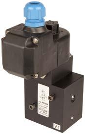 9805 high flow valve, / Indirect solenoid actuated poppet valve > > High flow range (950 l/min) > > Main application: Single acting actuators > > TÜV-approval based on type examination DGRL 97//EG