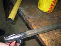 AMOUNT TO CUT OFF THE SHAFT The length of the new shaft (as stated in step 2), minus the