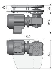 55R SC Direct End Drive without Motor (RIGHT) SCDD-A105-0R SC Max Traction Force : 1250N The Direct End Drive Unit