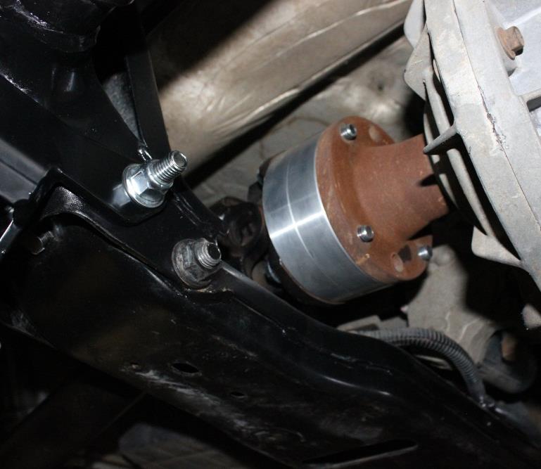 60) Install the front drive shaft to the transfer case.