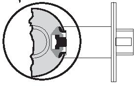 5) Installation Instructions (Continued) 6. Install Lock: a. Feed lock body and wires through 2-1/8 diameter hole from outside of door (Fig. 6a). b. Be sure latch engages lock body (Fig. 6b).