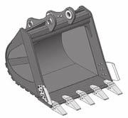 HMK 300LC ACCESSORIES STANDARD BUCKET OPTIONAL BUCKET SELECTION DIAGRAM BREAKOUT FORCES HEAVY DUTY TYPE Width 1.410 mm Capacity *1,50 m 3 Weight 1.