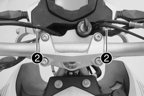 14 ELECTRICAL SYSTEM 129 Fold the headlight mask up. Mount and tighten screws. Guideline Screw, headlight mask M6 9 Nm (6.