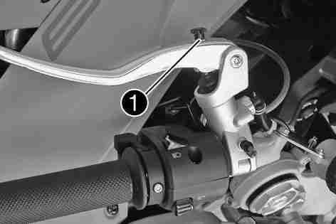 MAINTENANCE WORK ON CHASSIS AND ENGINE 175 9.69Adjusting basic position of clutch lever 700283-01 Adjust the basic setting of the clutch lever to your hand size by turning adjusting screw.