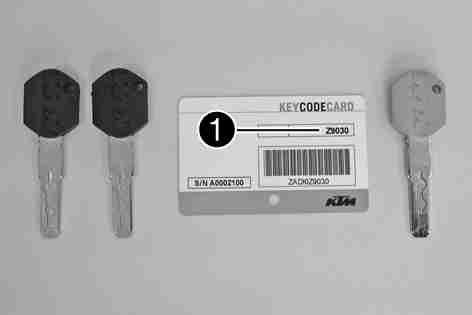 The type label is on the frame above the chassis number. 700231-01 4.2Key number The key number Code number can be found on the KEYCODECARD.