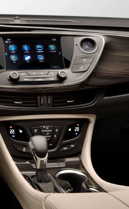 INTERIOR SOOTHE YOUR SENSES Envision comes standard with heated front seats that are eight-way