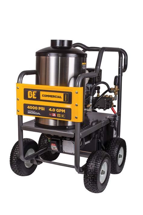 HOT WATER PRESSURE WASHER SPECIFICATIONS OIL / DIESEL FIRED Adjustable thermostat up to 200 F with LED rocker switch and hour/tach meter American made heavy duty 7000 PSI rupture disk Heavy-duty