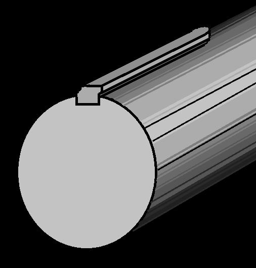 Repeated exposure to high torque can cause deformation in the coupling keys, as shown in Figure 10. DEFORMED KEY FIG 10: Deformation in the feed roll shaft coupling key 1.