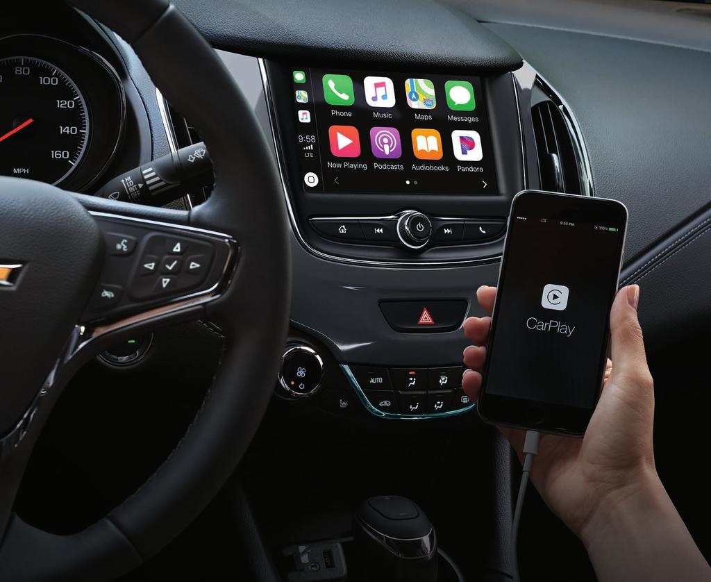 TECHNOLOGY 1 Vehicle user interface is a product of Apple and its terms and privacy statements apply. Requires compatible iphone and data plan rates apply.