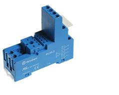 34 Screwless terminal socket - Top terminals - Contacts - Bottom terminals - Coil Panel or 35 mm rail (EN 60715) mount - Coil indication and EMC suppression modules - Jumper link - Timer modules -
