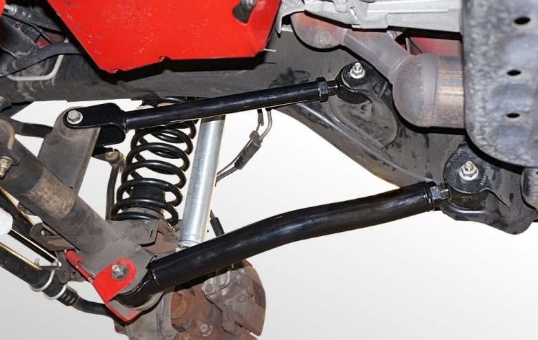 MEASURE Lower Control Arm Illustration 2 3) Remove the driver side upper control arm from the frame and axle brackets. 4) Remove the driver side lower control arm from the frame and axle brackets.