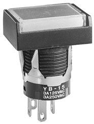 TYPICAL SWITCH DIMENSIS Short Body Pushbuttons Series YB Bushing Mounting Single & Double Pole (9.4).370 M15.8 P1 (1.2) x (2.0) Typ.047 x.079 (0.5) Typ (3.7).146 (2.8) Typ.