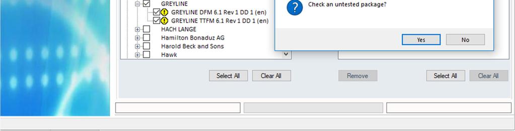 Select the DD file you wish to send to the Field