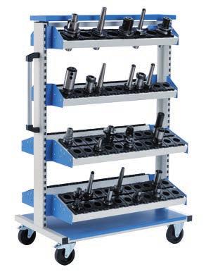 CNC-tool storing systems CNC-Transport systems Drawer full extension 100 % (FE) Drawers with front height 50 mm - load capacity 70 kg Drawers with front height 75 mm and more - load capacity 100 kg