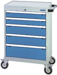 Mobile logistic systems Mobile Drawer cabinets depth 500 R 18-16 Mobile Logistik-Systeme Drawers with full extension 100% Load capacity each drawer r 50 kg Grip handle BESTSELLER 4 x castor wheels Ø