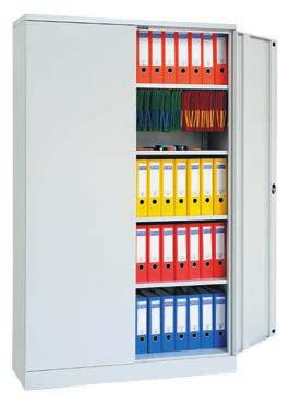 105K125 BESTSELLER Both cabinets with hinged doors on this page in RAL 7035/5012, housing light grey and doors in light
