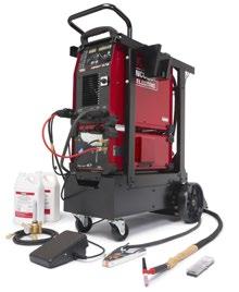 8 kg), the machine delivers a powerful 160 amps of welding output and automatically connects to either 120V or 230V service.