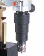 Drill chuck arbor (Twist Coolant tank drill not included) Coolant feed tap Annular cutter