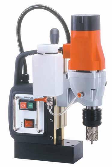 SINGLE SPEED MODELS MAGNETIC DRILLING MACHINES Crank handle Slide height lock Coolant tank Coolant feed tap The quick-adjustable variable height slide allows a variety of tools to be used.