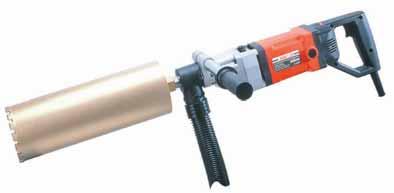 WET+DRY DIAMOND CORE DRILL The DM80 is an extremely versatile and useful hand-held diamond core drill. It is very easy to handle since it weighs only 3.8kg.