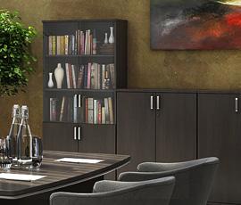 pedestals with meeting and conference tables and a desk with return to offer a versatile