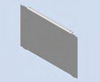 Delivery: aluminum blank 1 separating wall Mounting parts kit nom. depth 160 mm nom.