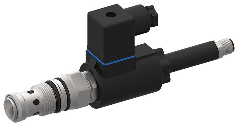 2/2 Solenoid Cartridge Valve, Size 1 Q max = 8 l/min, p max = 3 bar Seat-valve shut-off, two-stage, monitored operating position 1 Description With integral electronic monitoring of operating
