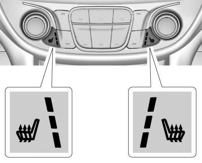 Heated Front Seats { Warning If temperature change or pain to the skin cannot be felt, the seat heater may cause burns.