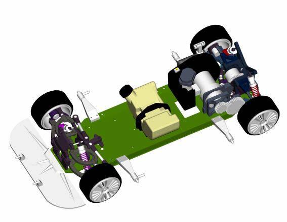 Figure 5: Digital data of vehicle model with a sample of modified rear axle 4.