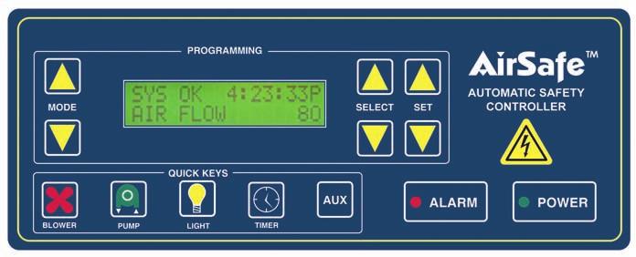 AirSafe Automatic Safety Controller The AirSafe automatic safety controller is a comprehensive solution for monitoring operator protection in a ductless enclosure.