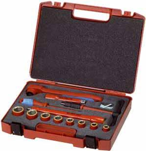 RZB2-11 VDE LIERS SE 3 pieces In rugged plastic case Handles with VDE insulated up to 1000 V, acc.