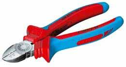0 1,6 231 1 VDE ELECRICIANS' SIDE CUER with VDE insulating sleeves Double-function electricians side cutters for cutting and wire stripping 2 Stripping holes for single or multi-strand conductors 1.