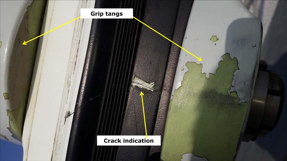 Figure 3 - Crack Indication Figure 4 - Area to be Inspected