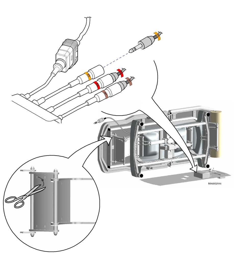 Access Procedures Base Cover - continued Removal / Installation - continued Removal Step 4: Disconnect wire harness extension (3) from control box wire (3). Refer To: Wiring Diagrams.